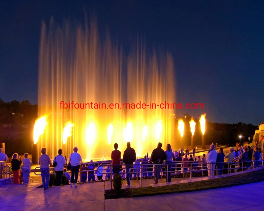 Outdoor Set Fire on Water Flame Fountains