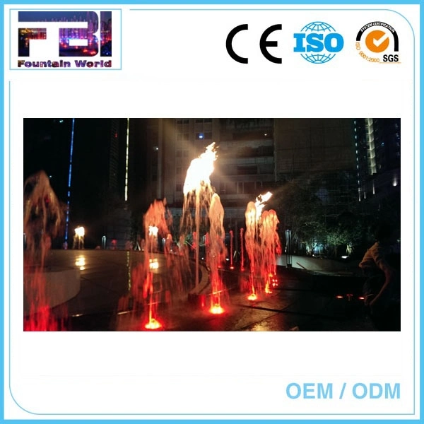 Outdoor Fire Water Running Fountain