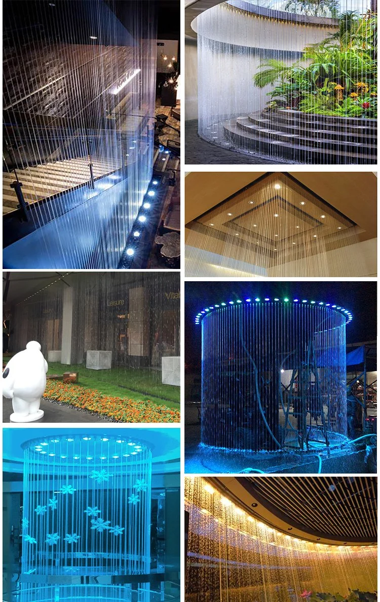 High Quality Stainless Steel Fountain Customized Indoor Rain Fall Water Feature Wholesale Water Curtain