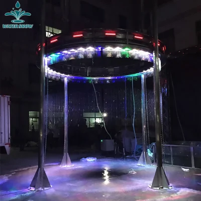 Tenda d'acqua digitale con luce LED, musica danzante