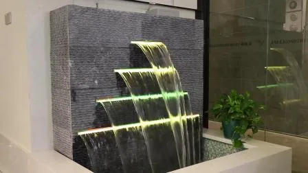 Cascata artificiale a LED per decorazione piscina esterna