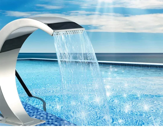 Piscina in acrilico Cascata Stagni Cascate Fontane Giardino d'acqua Cascadas Artificiale Interiores De PARA Piscina Tenda Luci a LED