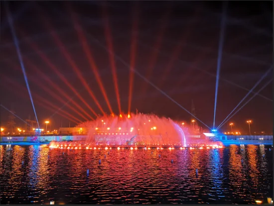 Saudi Riyadh Season Blouvard Big Music Dance Spettacolo di fontane d'acqua con luci RGB