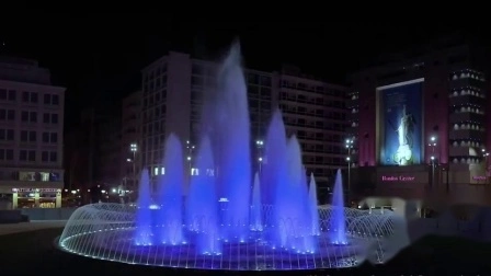 Installazione semplice, piccola fontana da ballo musicale rotonda portatile