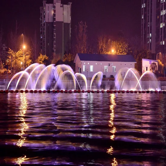 Progettazione di miscelazione di fuoco e acqua, fontana a onde, fontana a getto d'aria, design, fontana dinamica